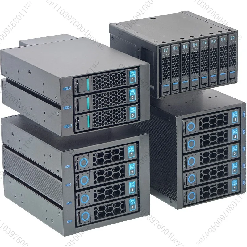 Three-optical drive hot-swappable hard disk module with backplane chassis expansion 5-bit SAS