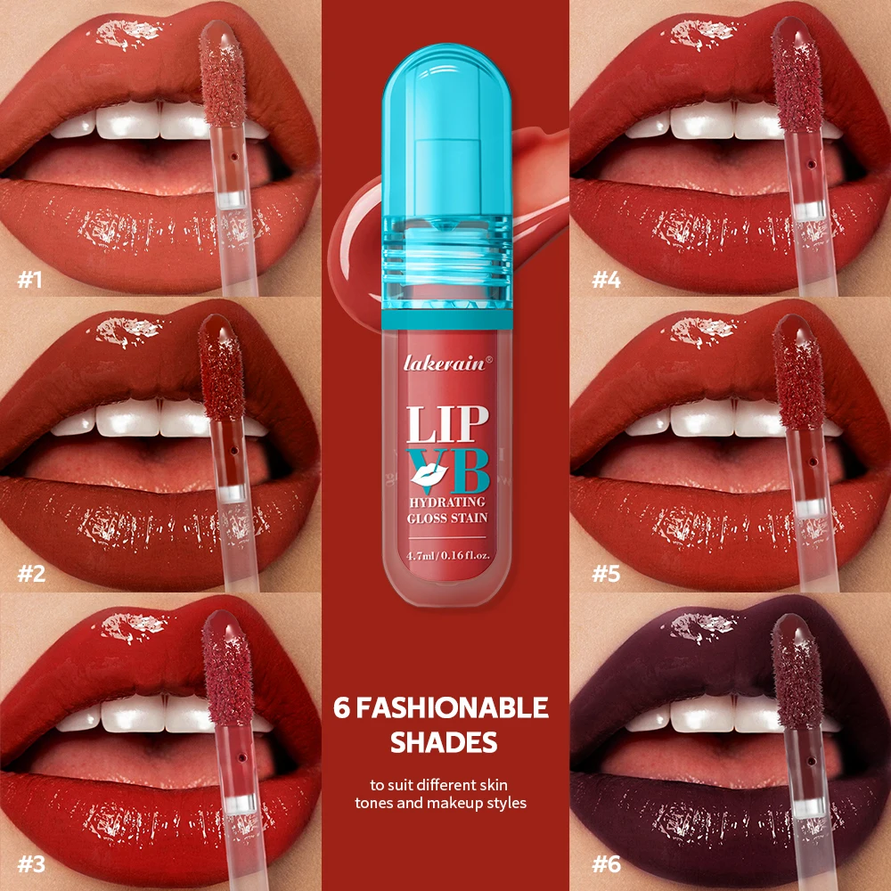 Lip Stain Lip IV Hydrating Glossy Lip Stain with 12HR Hydration Long-Lasting Nourish Rose Lips Hydra Glossy Wetness Makeup