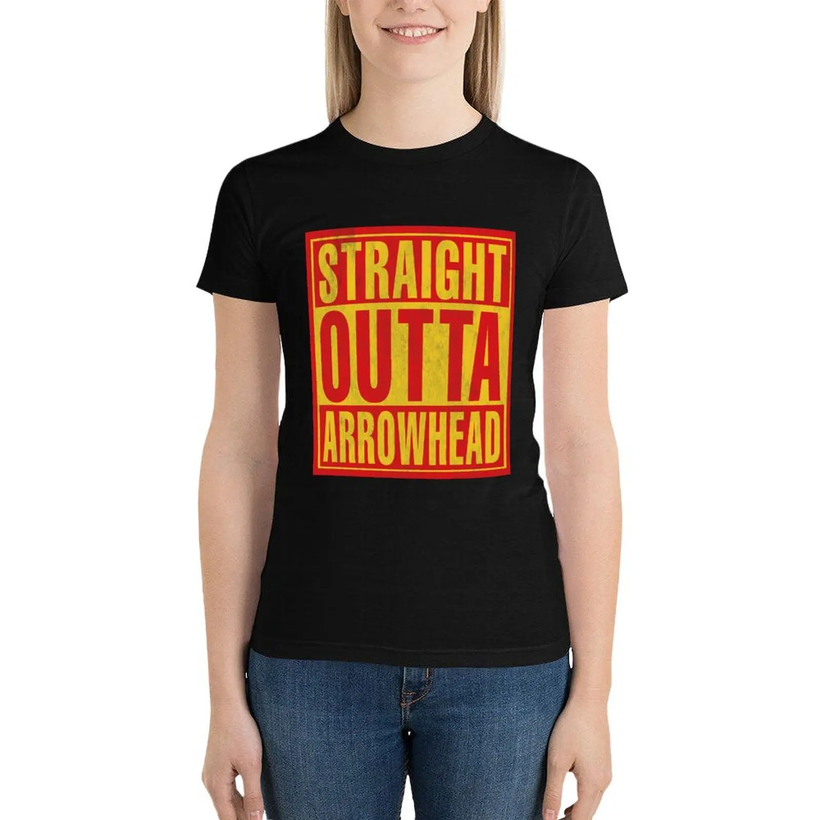 Straight Outta Arrowhead T-Shirt cute clothes Aesthetic clothing summer clothes cute tops white t-shirts for Women