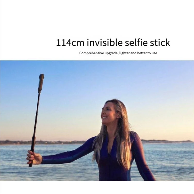Palo de Selfie Invisible para ONE X2/X/RS/R/GO3, palo de Selfie práctico multifuncional de aleación de aluminio Invisible de 114Cm