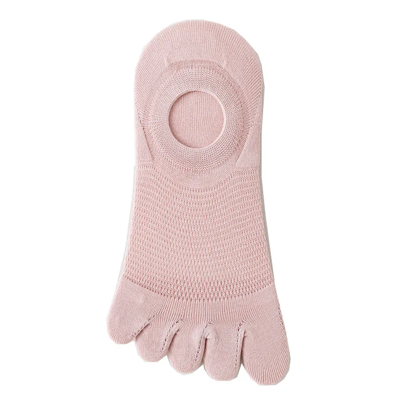 Women's Five-Toe Socks - Summer Pure Cotton Thin Non-Slip Heel Low-Cut Invisible Mesh Boat Socks-INS Style