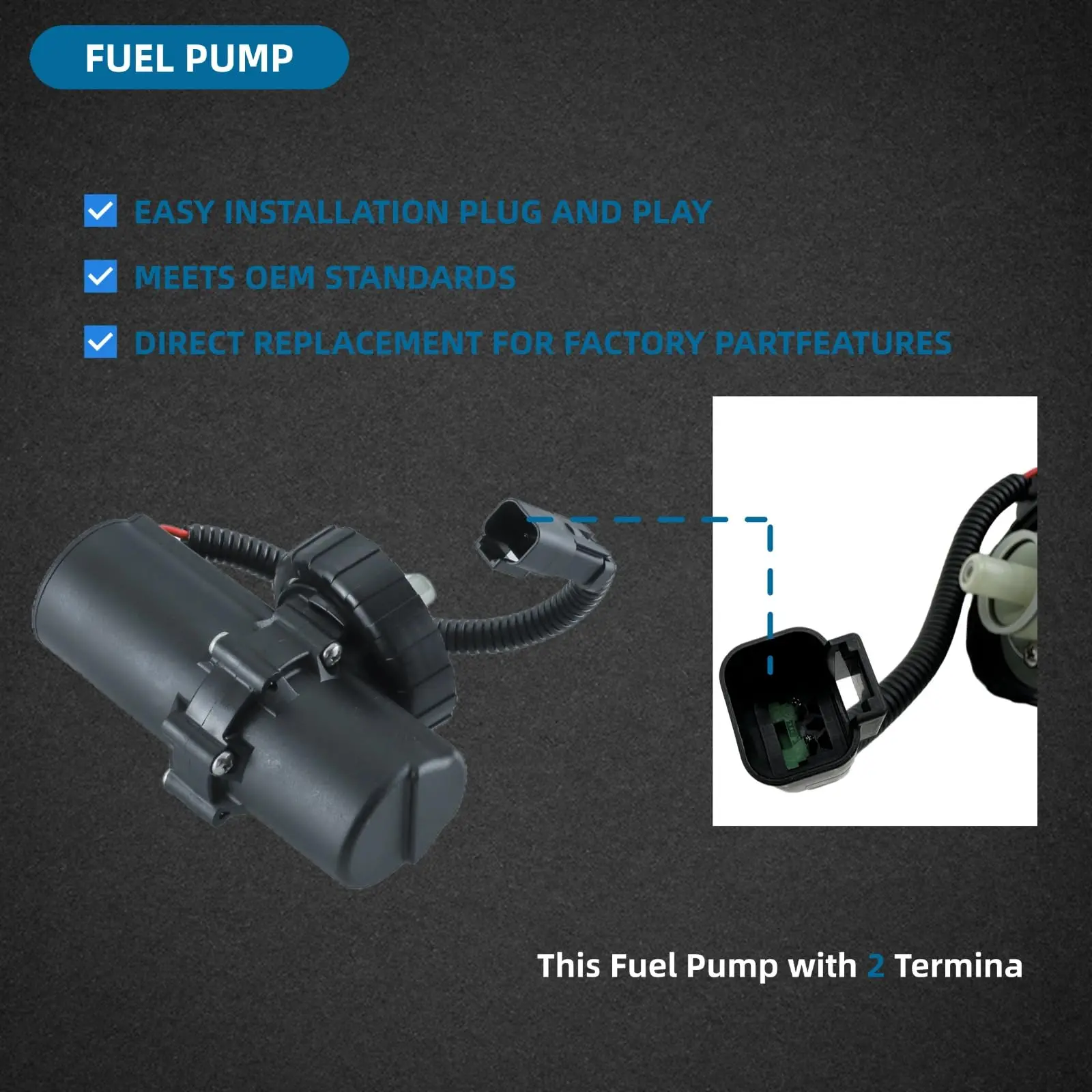 2289129 Electric Fuel Pump Assembly for Caterpillar CAT Tractor Backhoe 428D 428E 430D 432E 434E 414E 422E 424D 252B 228-9129 6