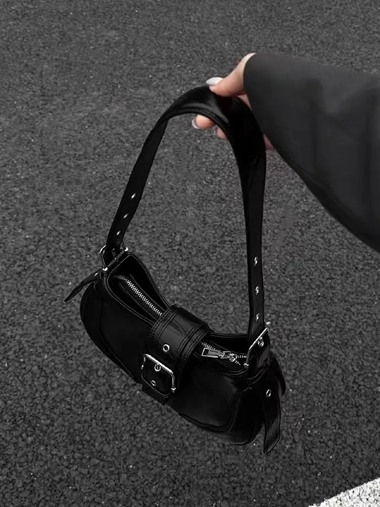 

Original Ins Women's Summer 2025 New Retro Hot Girl Underarm Bag Small Single oulder Slant Crossbody Bag Canvas Pure Color