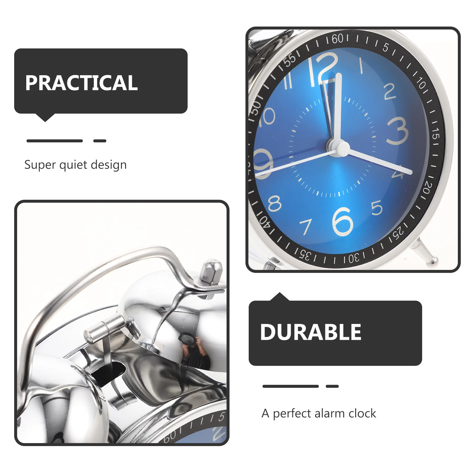 

LED Quartz Silent Bedroom Alarm Clock Stylish Decor Table Clock for Kids Nightstand Decor Alarm Clocks for Bedrooms