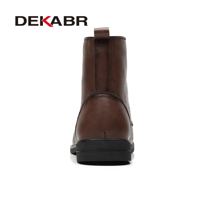 DEKABR/модные повседневные зимние ботинки на шнуровке; Уличные водонепроницаемые удобные ботинки ручной работы в деловом стиле; Весенние ботинки на меху без меха; Размер 48