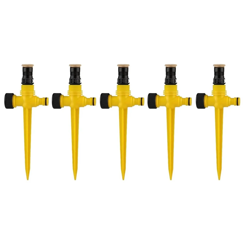 

360 Degree Rotation 5pcs Irrigation Watering Sprinkler Household Sprinkler System Corrosion Resistant Easy Install for Park