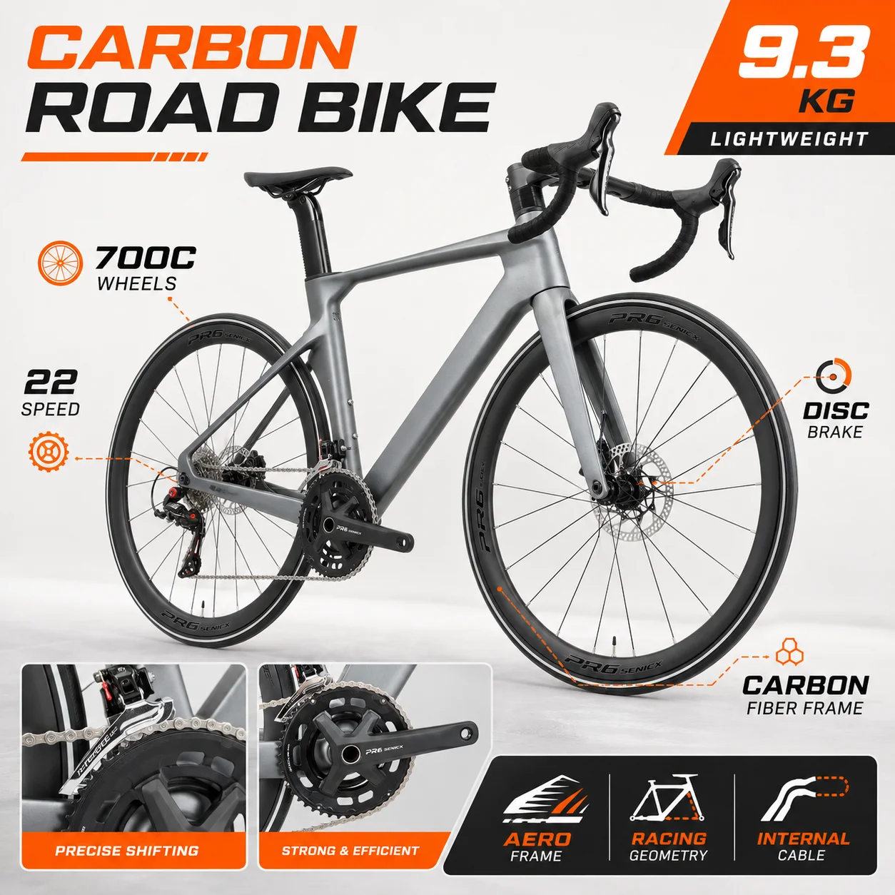 Carbon Fiber Road Bike Frame Aero - دراجة طريق R10 Pro من ألياف