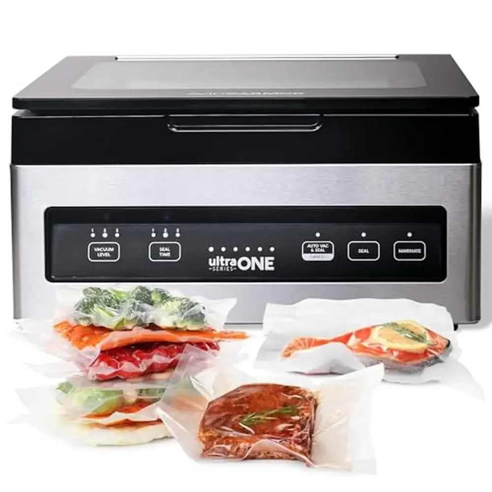 Vacuum Sealer Machine Ultra SeriesONE Wet Foods Meat PackingFamily Friendly Size Easy to UseSous Vide Money SaverContainers