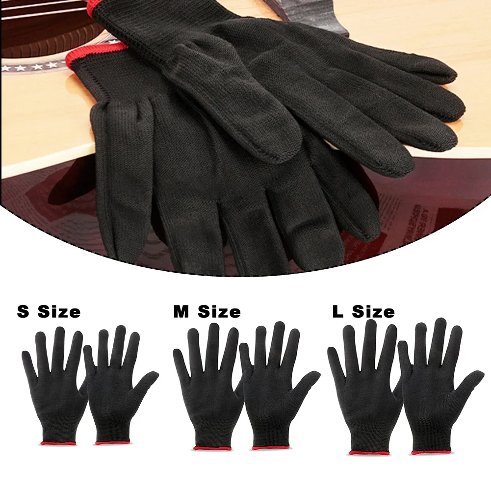 2pcs Anti-Pain Finger Hand Guitar Gloves Bass Gloves Practice Beginner Musicians Guitar Finger Protectors Gig Gloves S/M/L