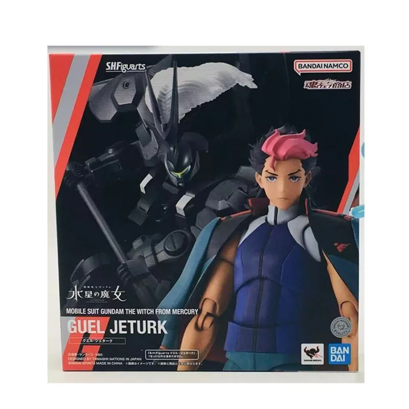 Bandai S.H.Figuarts GUEL JETURK Gundam De Heks Van Mercury Anime Action Figure Echt SHF Collectible Model Speelgoed Ornamenten