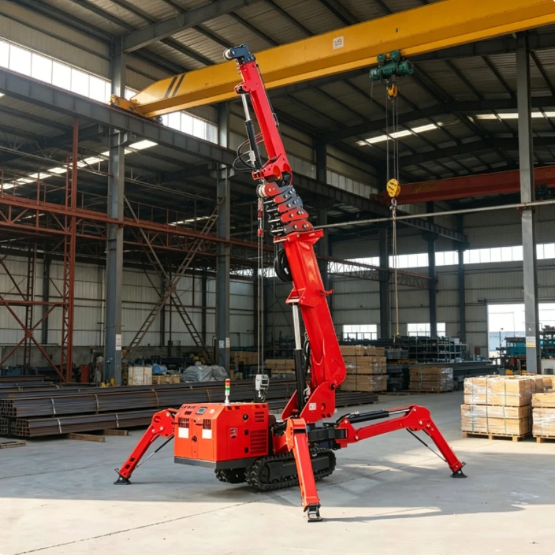 Customized Small Crawler Spider Crane Telescopic Arm 3T Spider Crane Applied To High Rise Construction Operation