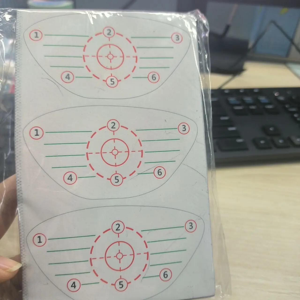 3.5*1.8inch Golf Centering Display Sticker Waterproof And Durable Golf Practice Impact Display Stress Position Sticker225pcs