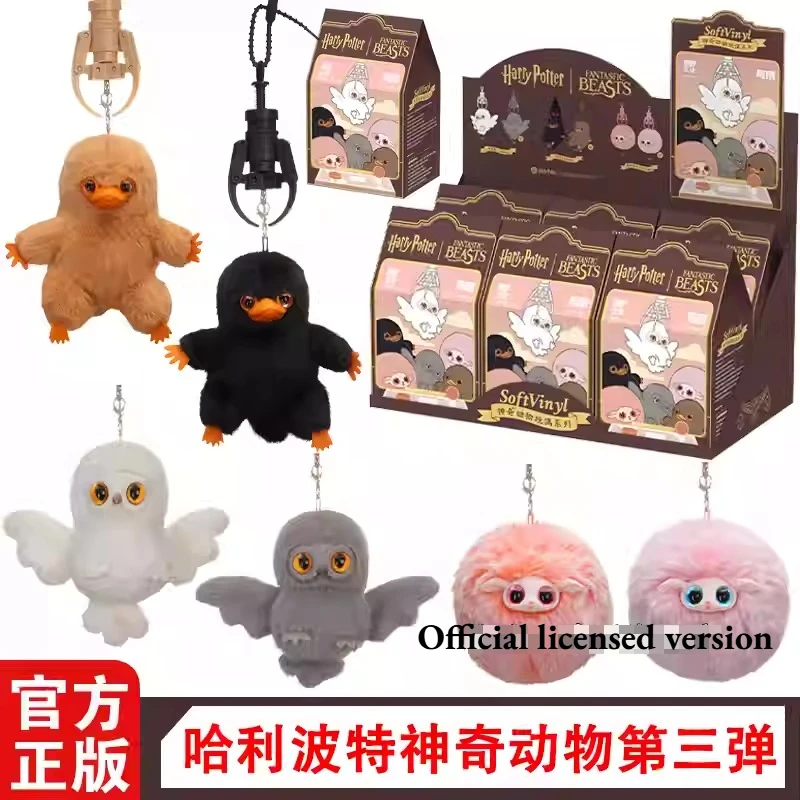 Harrys Potters Fantásticas Beasts Series 3 Niffler Hedwig llavero caja ciega juguete estatuilla colgante juguete de peluche para niños