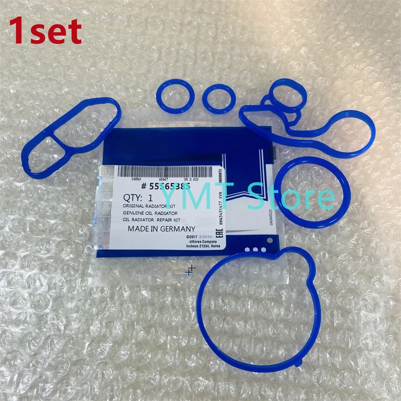 1Set Engine Oil Cooler Repair Kits Gaskets For Chevrolet Cruze Sonic Trax Buick Encore 55565338 55565385 55568536 55568539