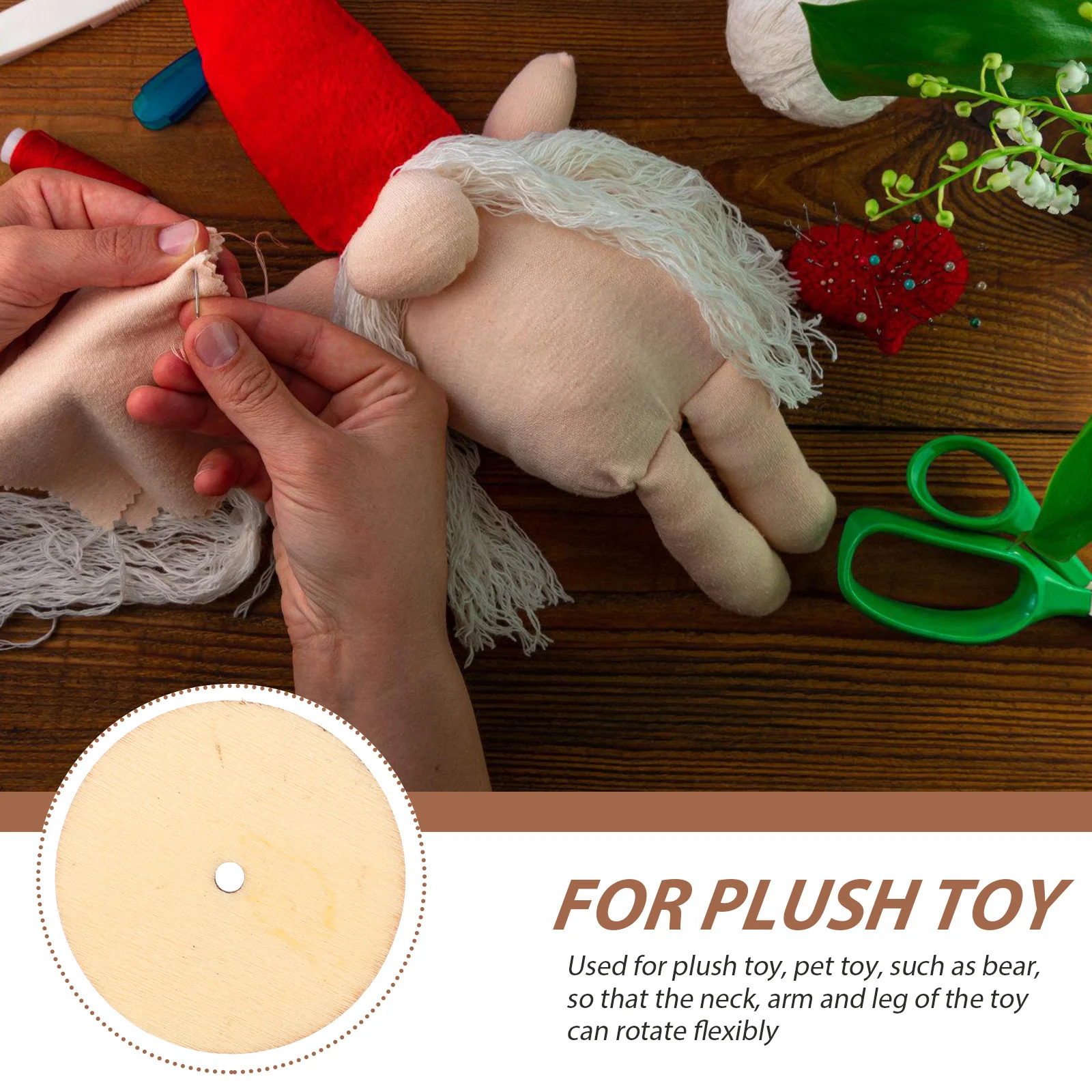 

40 set Wooden Joints Accessories 45Mm Silver Rotatable Bear Joint Bolt For Pet Making Craft Diy Moveable Limbs