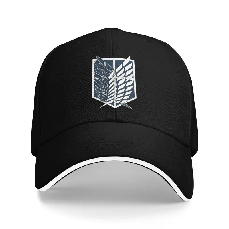 Attack on Titan Print Sandwich Baseball Caps Wings of Freedom Mikasa Snapback Hats Daily Bucket Cap Unisex Adjustable Hat