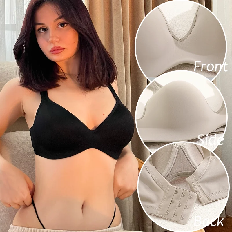 Sexy Bras Plus Size Women Fixed Cup with Pad Female Underwear Soft and Skin Friendly Breathable Brassiere Lingerie Fashion Lady