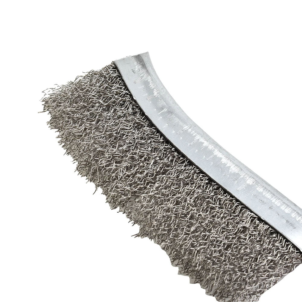 Cepillo de soldadura, limpieza de taller de alambre para costura de óxido manual, herramientas de acero inoxidable, eliminación de rojo + plata, práctico y útil