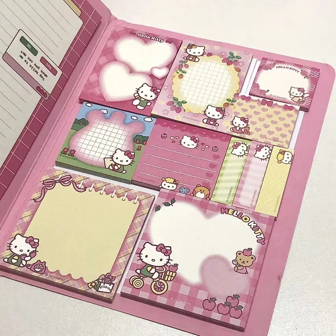 Kawaii Cartoon Hello Kitty Paste Sticky Note Mymelody Cinnamoroll Cute Kuromi Notebook Student School Office Stationery