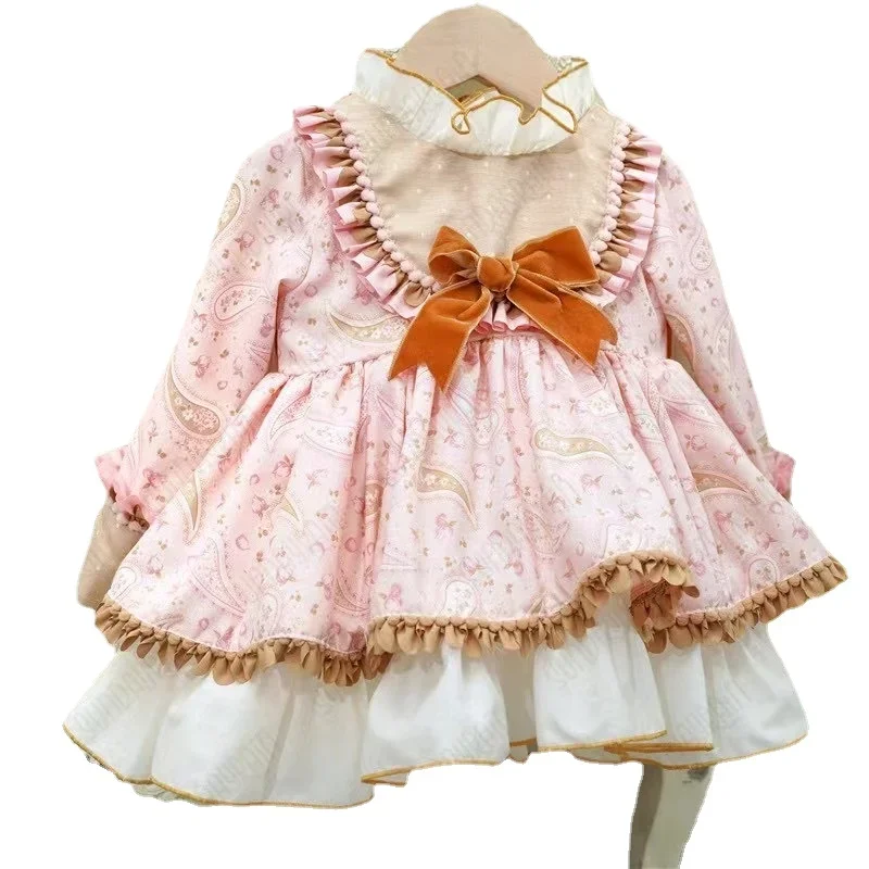 Autumn Winter Spanish Girls Dress New Children's Long Sleeved Princess  Dress Girls Court Style Party Birthday Christmas Dress - AliExpress 1501