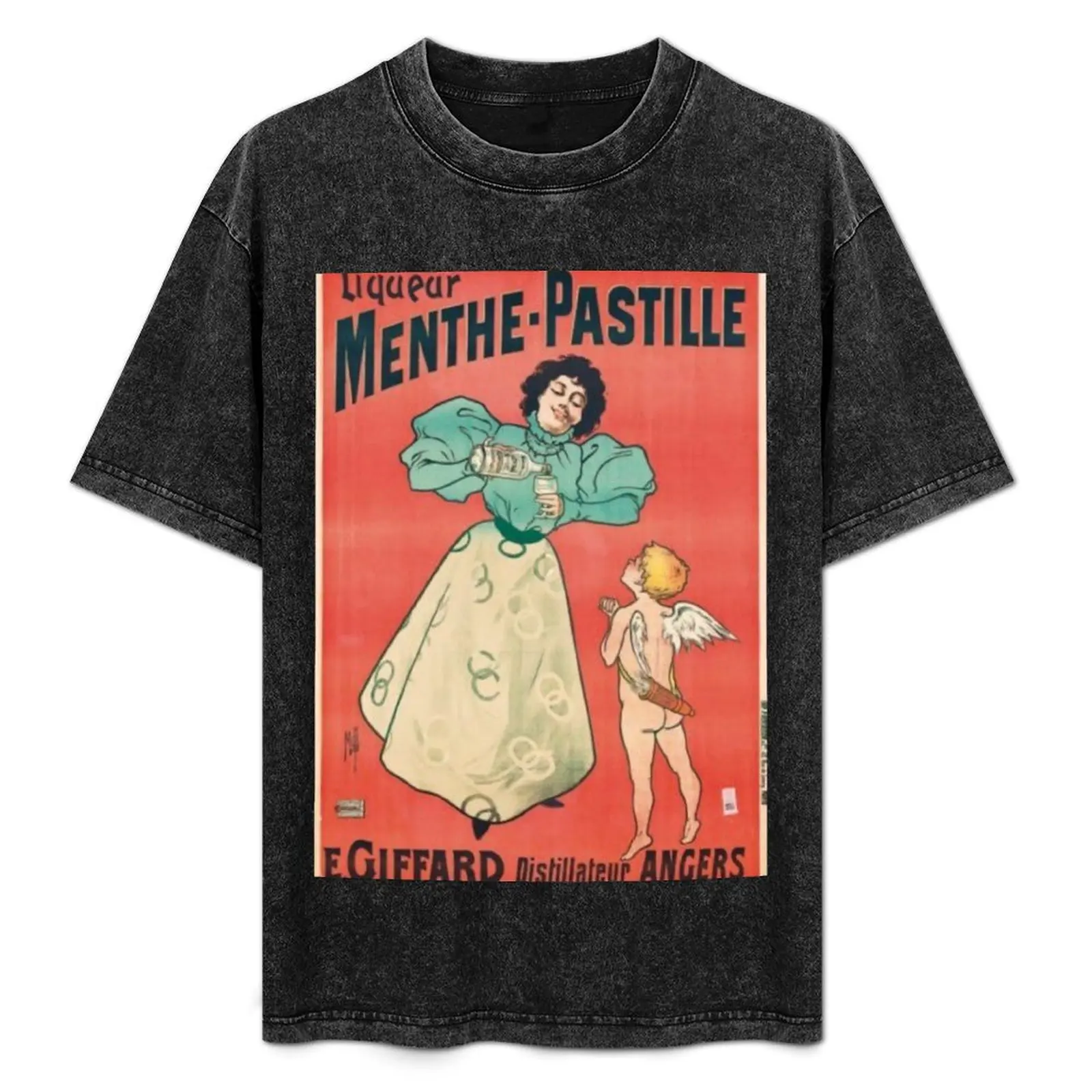 Camiseta Pub Giffard Angers Mint Liqueur, camiseta informal para vacaciones de verano