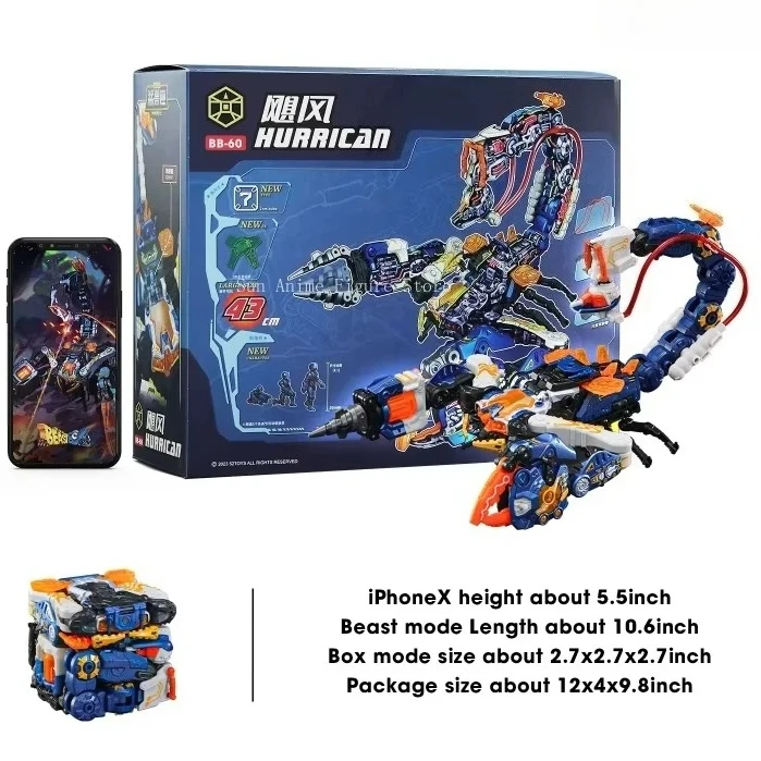 

В наличии: 52TOYS BEASTBOX BB-60 HURRICAN Scorpion — Деформируемый робот-трансформер в форме меха-куба, статическая модель, игрушка, подарок