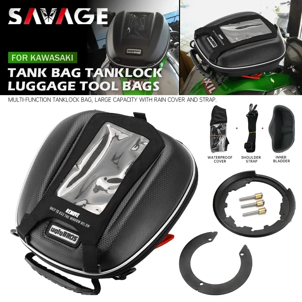 Tank Bag Luggage For KAWASAKI Z1000/SX Z900RS Z800 Z750 Z125 ER6N ER6F Z1000SX NINJA Motorcycle Tanklock Bag Navigation Backpack