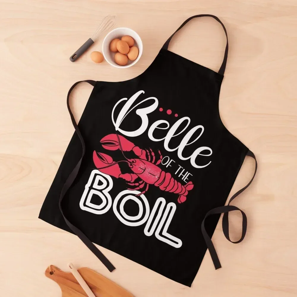 Belle of The Boil Seafood Boil Party Crawfish Boil Shirt Apron Custom women's kitchens Women's Apron