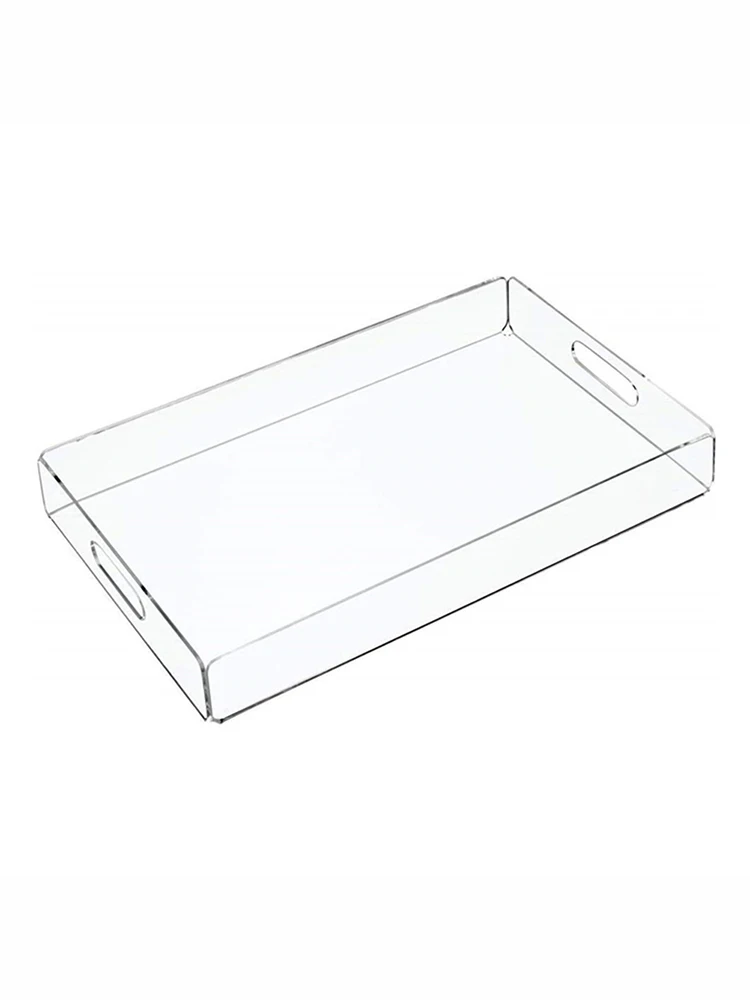 Acrylic Serving Tray | Clear Acrylic Trays for Organizing | Clear Decorative Tray Coffee Table Trays