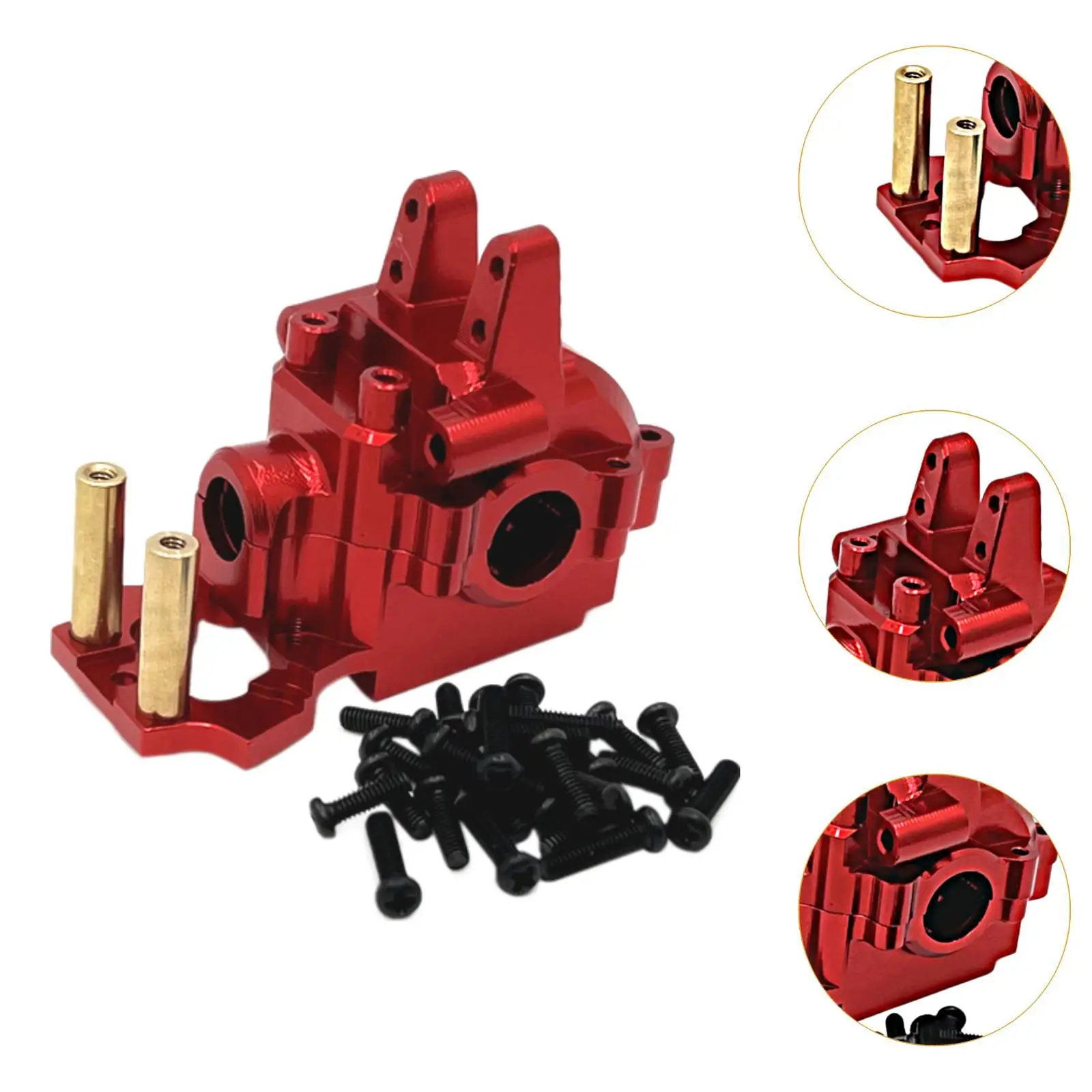 Aluminiowa Osłona Przedniej Skrzyni Biegów do Samochodu RC w Skali 1:14, Pasuje do Modelu 14210, Akcesoria DIY, Czerwona