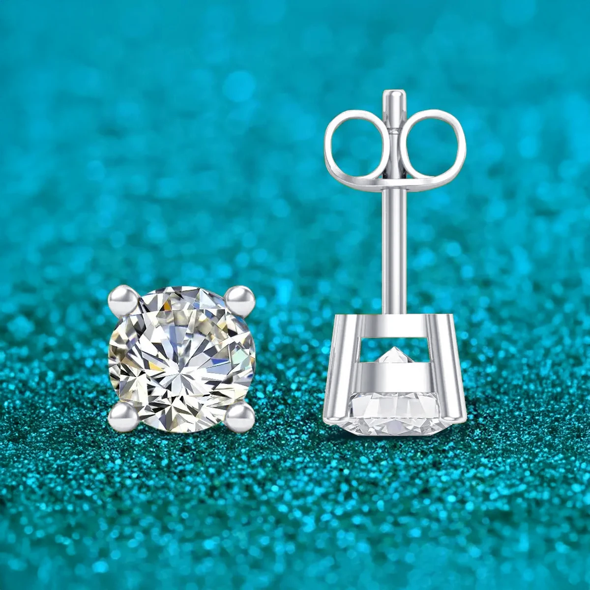 

With Certficate Original Solid 18K Gold Moissanite Earrings For Women AU 750 Luxury Jewelry With Stamp Engagement Gift Trend Hot