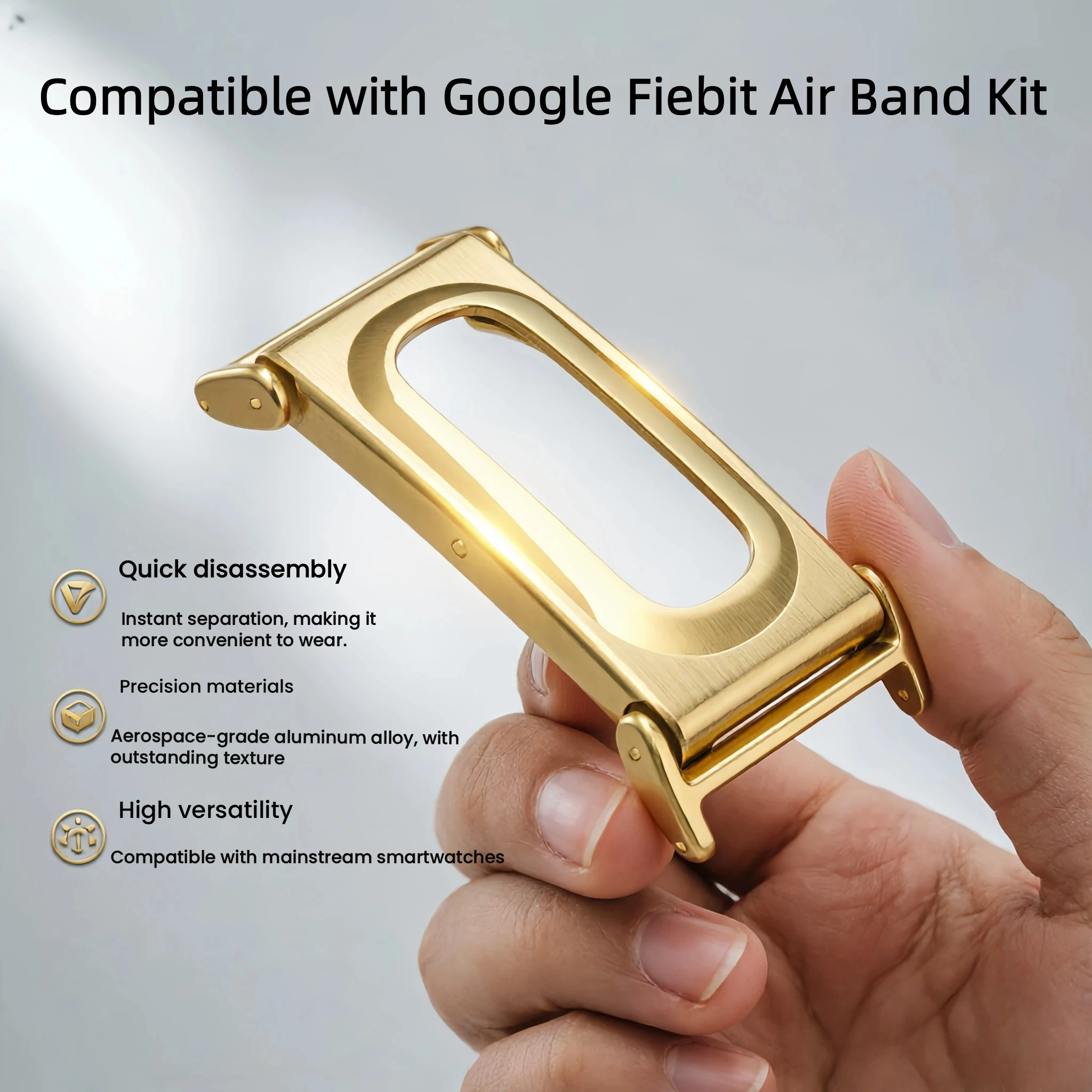 Durable Zinc Alloy Connector for Google Fitbit Air Watch Band Strap Adapter 14mm 18mm Quick Release Case