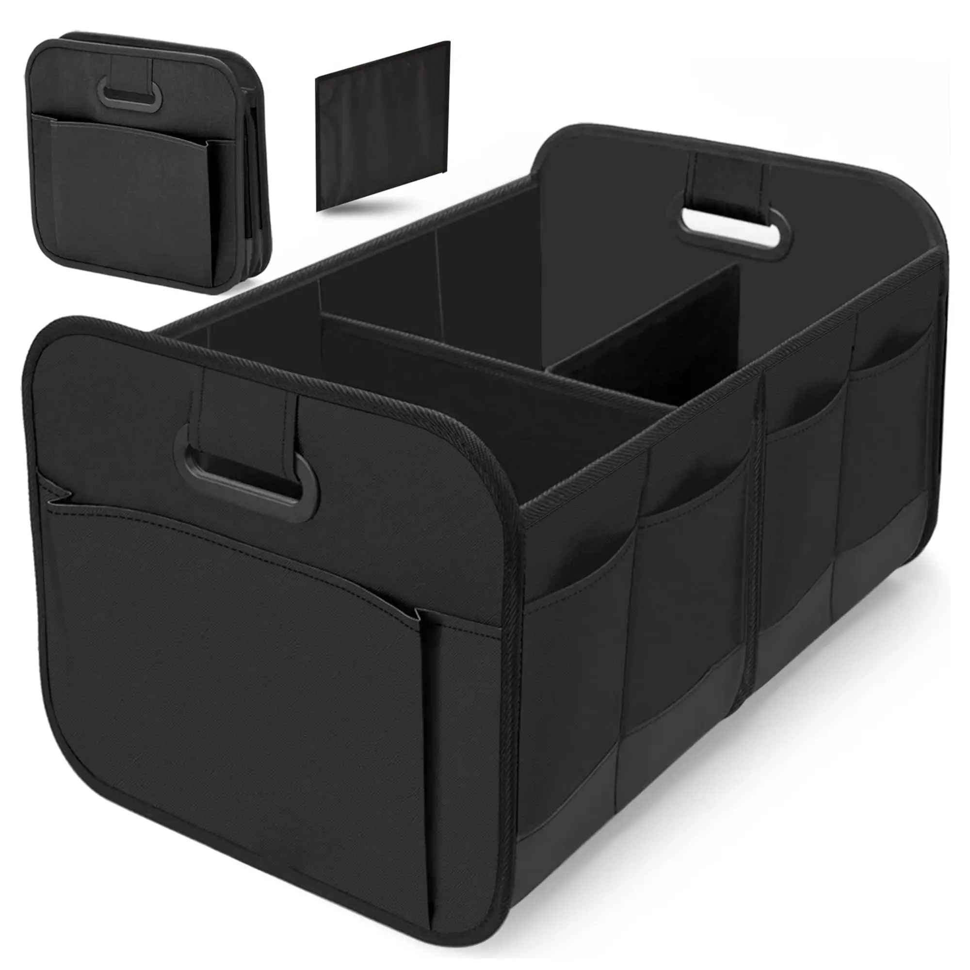 

Car Trunk Organizer, Car Storage Organizer with 70L Large Capacity Waterproof Collapsible and 10 Pockets, 600D Oxford Polyester