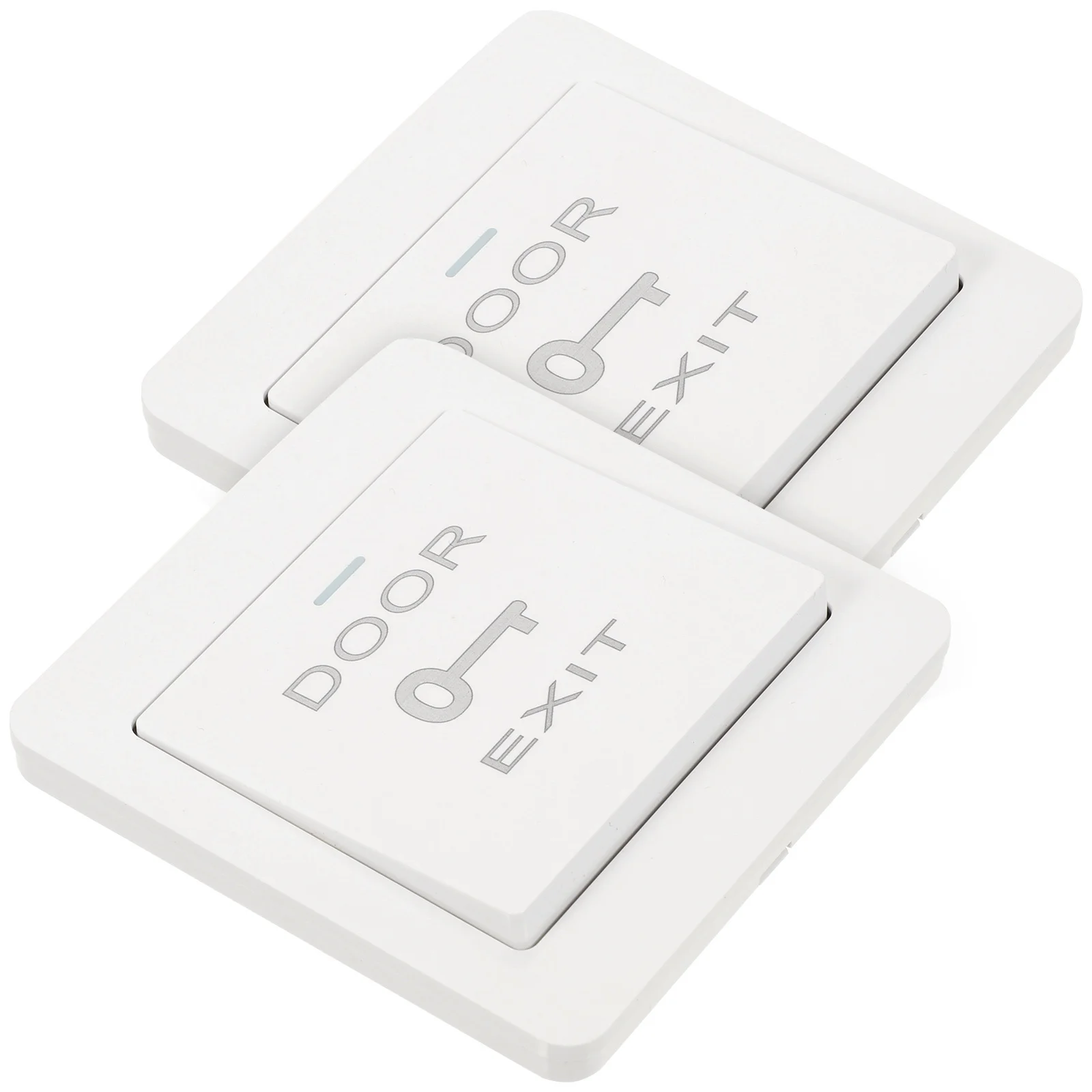 2Pcs Door Access Panel Cover Push to Exit Switch Plate High Durability PP Material Wall Mount for Doorbell Protector