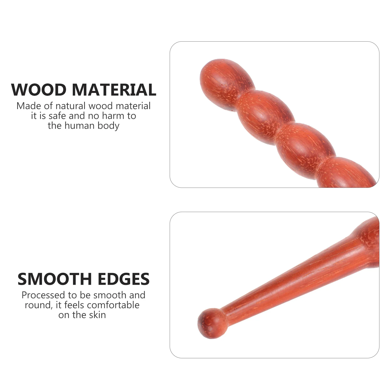 

Wooden Foot Massage Stick Natural Material Smooth Durable Handheld Body Massager Neck Shoulder Foot Acupoint Scraping Stick
