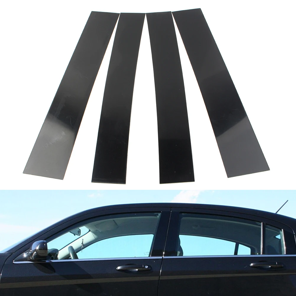 

4Pcs Car Door Window Trim Pillar Posts Sticker Decorative Trim For Ford F150 2004-2014 (Extended/Supercab)