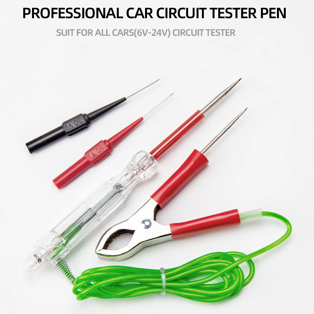 MIXSAS Car Truck Voltage Circuit Tester 6V 12V 24V DC Auto Circuit Fuse Electrical Teste Voltage Pen Car Diagnostic Tool Repairs