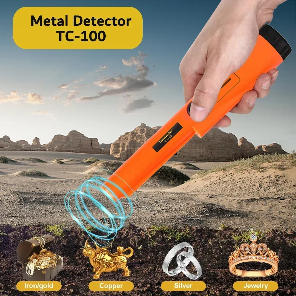 New TC-100 Pinpointing Pointer Metal Detector GP-pointer Gold Target Metal Detector Static Alarm  IP68 Waterproof with Bracelet