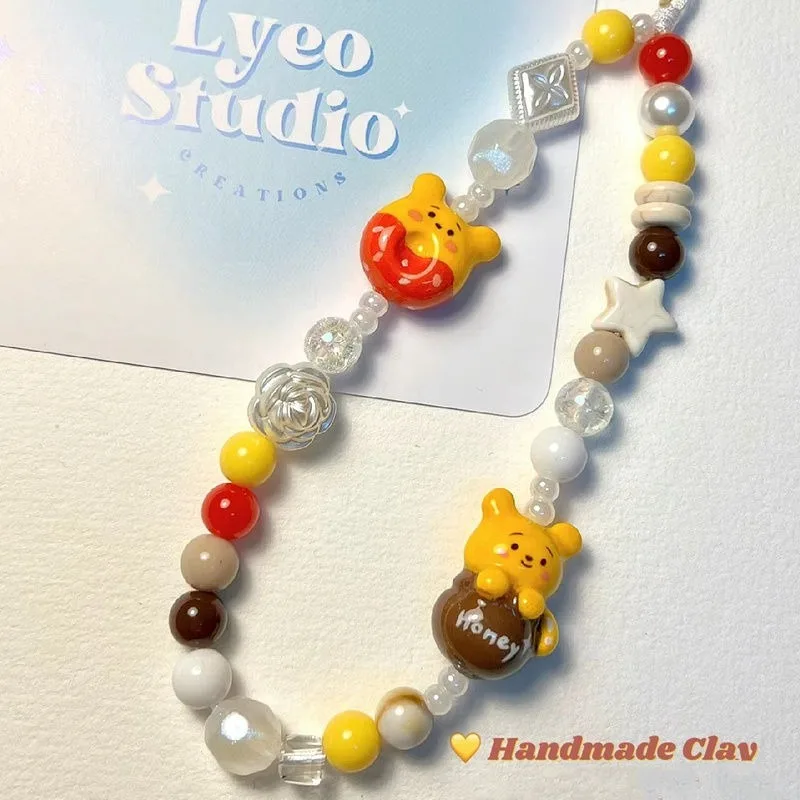 الكرتون ديزني ويني ذا بوه الخنزير الصغير لطيف الإبداعية نمط الأزياء تنوعا مفيد المحمول سلسلة تزيين مُثبت بالجملة