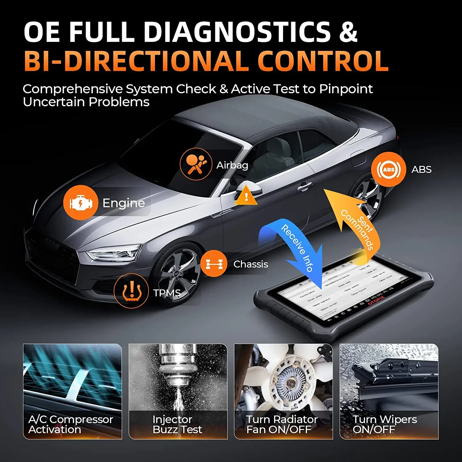 Escáner de diagnóstico OTOFIX D1 PRO codificación ECU Control bidireccional herramientas de diagnóstico BT 2 años envío gratis 2 escáner