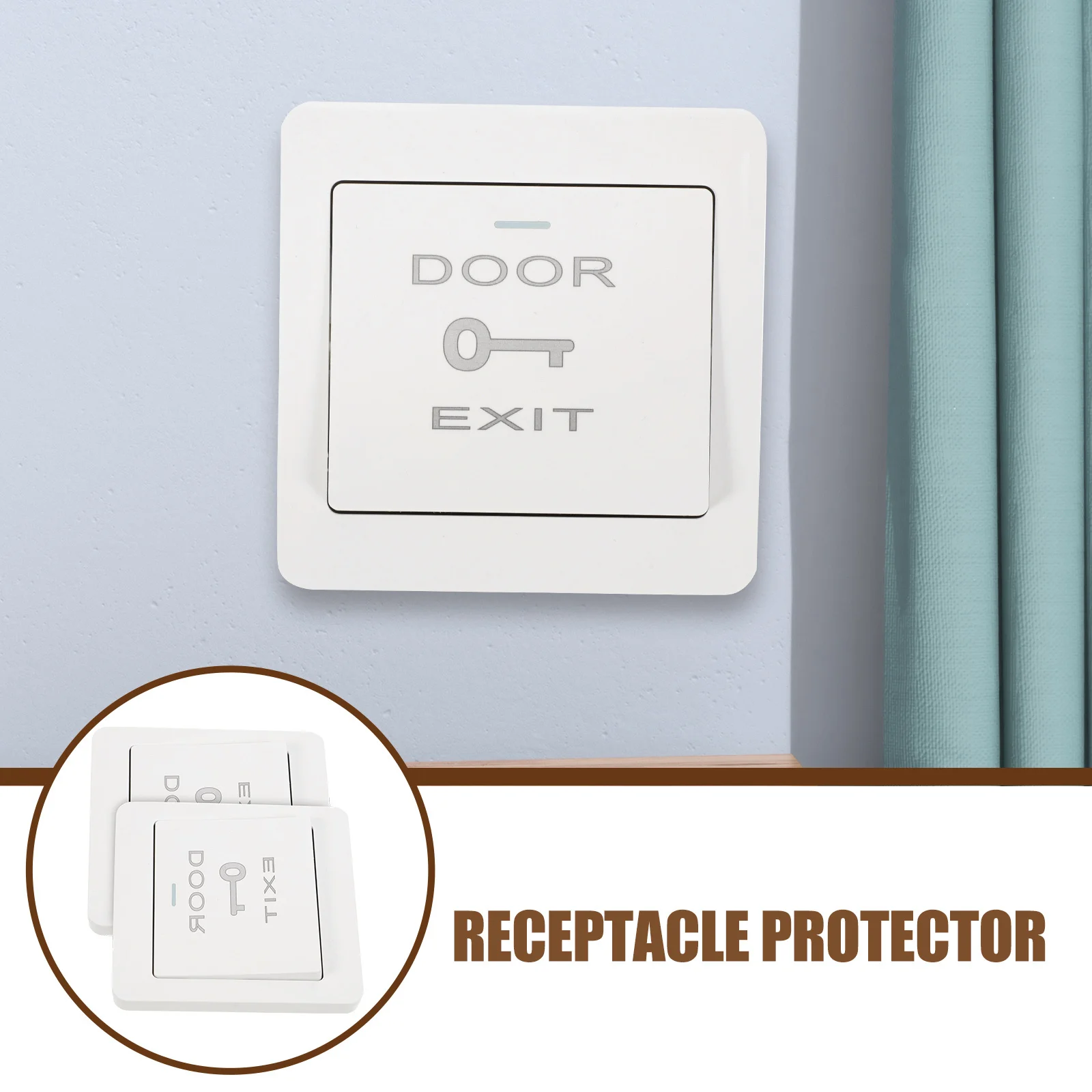 

2Pcs Push to Exit Button Exit Door Wall Plate Cover for Door Access Control System Plate Covers Wall Plates Cover
