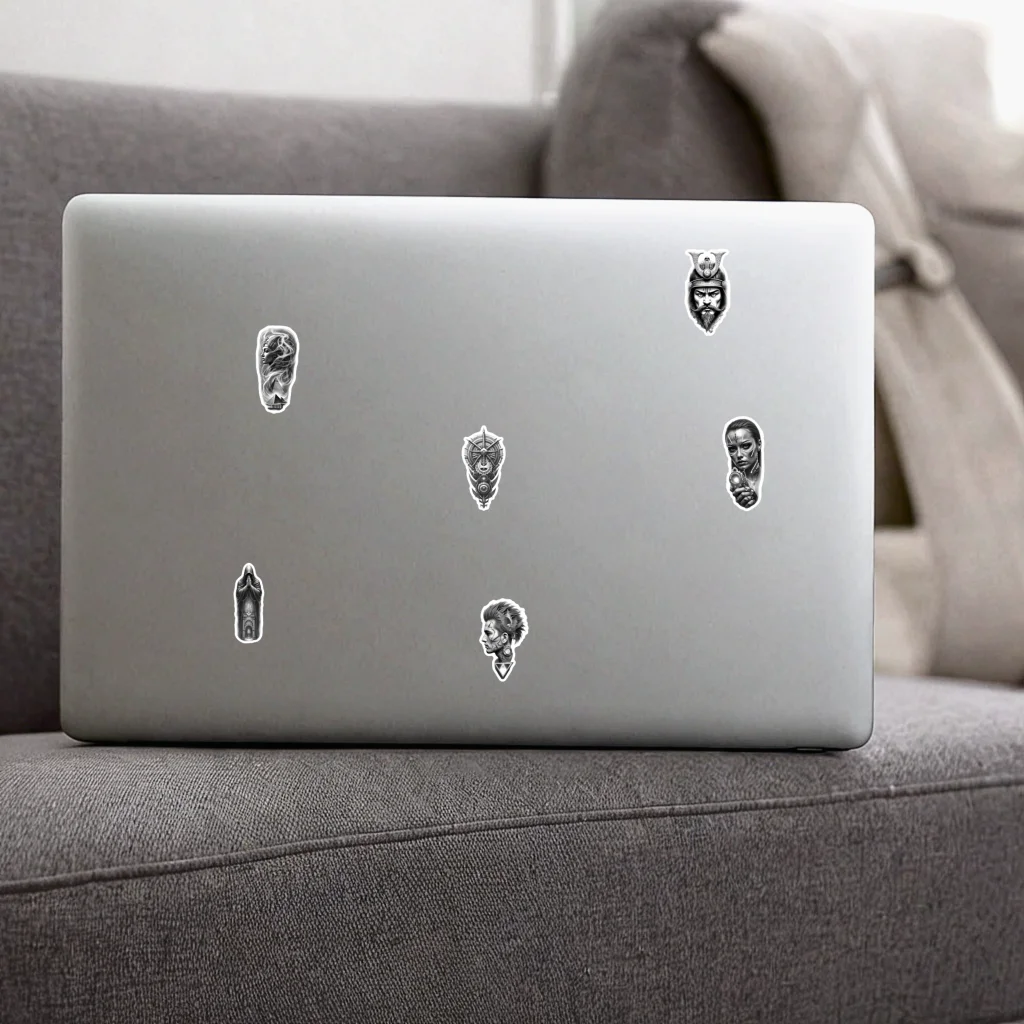 35 قطعة ملصقات صورة أحادية اللون شخصيات ثقافية عتيقة ملصقات صناعة يدوية ملصقات لأجهزة الكمبيوتر المحمول سجل القصاصات