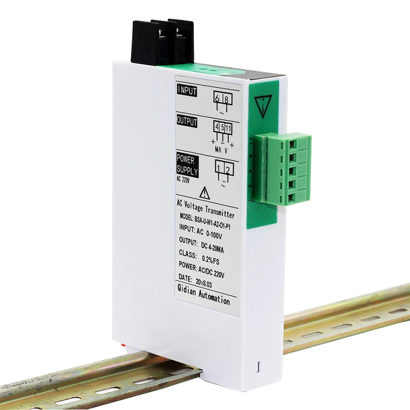 Imagem -06 - Sensor do Transmissor do Sinal da Tensão da ca Transdutor da Tensão da Saída Conversor ca 010v 05v dc 24v 420ma 0-10v ca 0-50v ca 0-5v