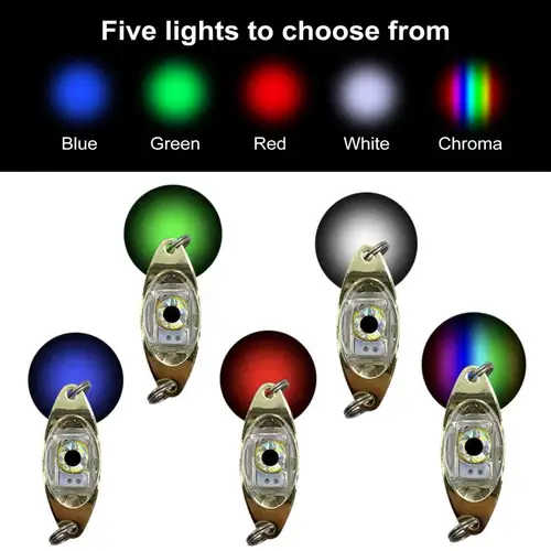 Luz LED para atraer peces, cebo de aguas profundas, Señuelos de Pesca LED altamente visibles, luces intermitentes subacuáticas, señuelos de arrastre, luz de pesca