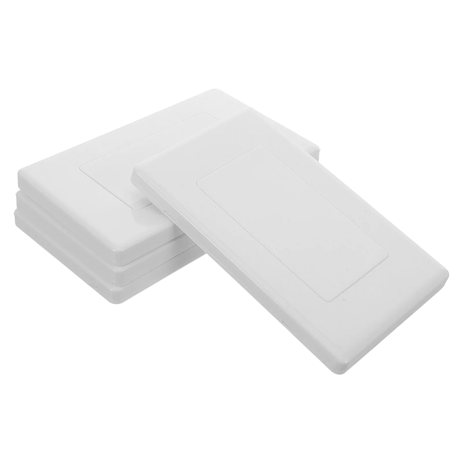 

4 Pcs Wall Cover Plates Blank Socket Outlet Covers White Electrical Junction Box Covers Plastic Longlasting Protective Home