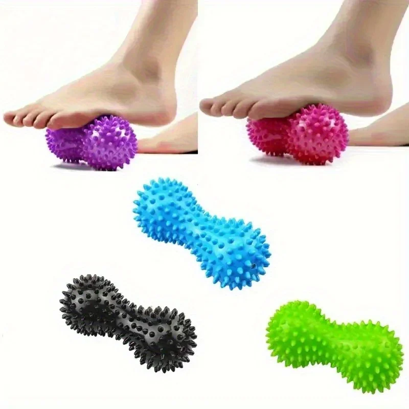 Fußmassageroller Erdnussförmiger Stacheliger Hockey-Puck Myofasziales Entspannungsball-Set für Fitness und Entspannung – Detail 1