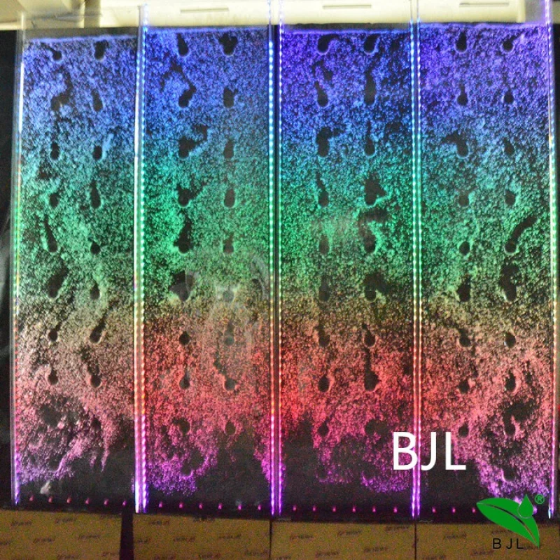 custom，wall hanging mounted bubble square tube bubble water wall panel RGB color waterproof panel bubble