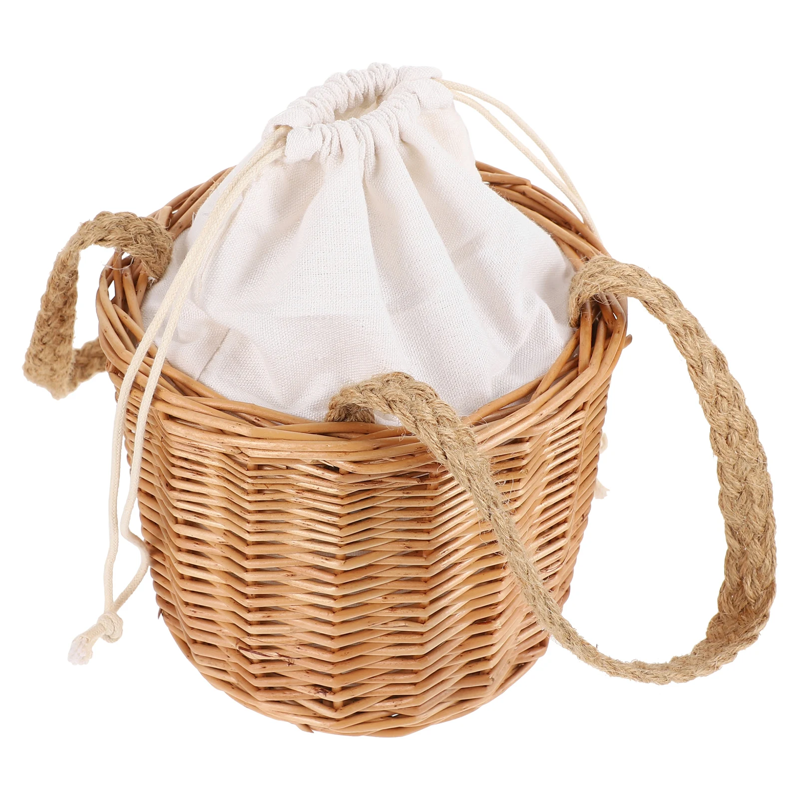 

1 pc Wooden Storage Basket Handwoven Large Capacity Woven Basket Picnic Shopping Container Fruit Storage Home Decor Gift
