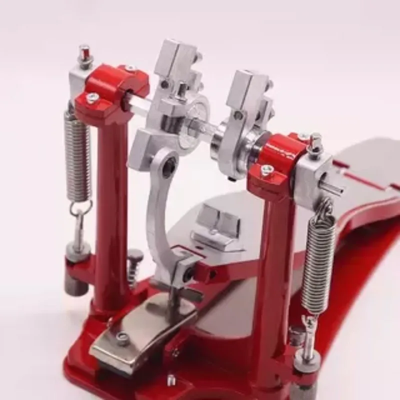 Red Double Bass Drum Pedal Double Kick Pedal for Drum Set Jazz Drum Foot Pedal Beater Instrument Accessories