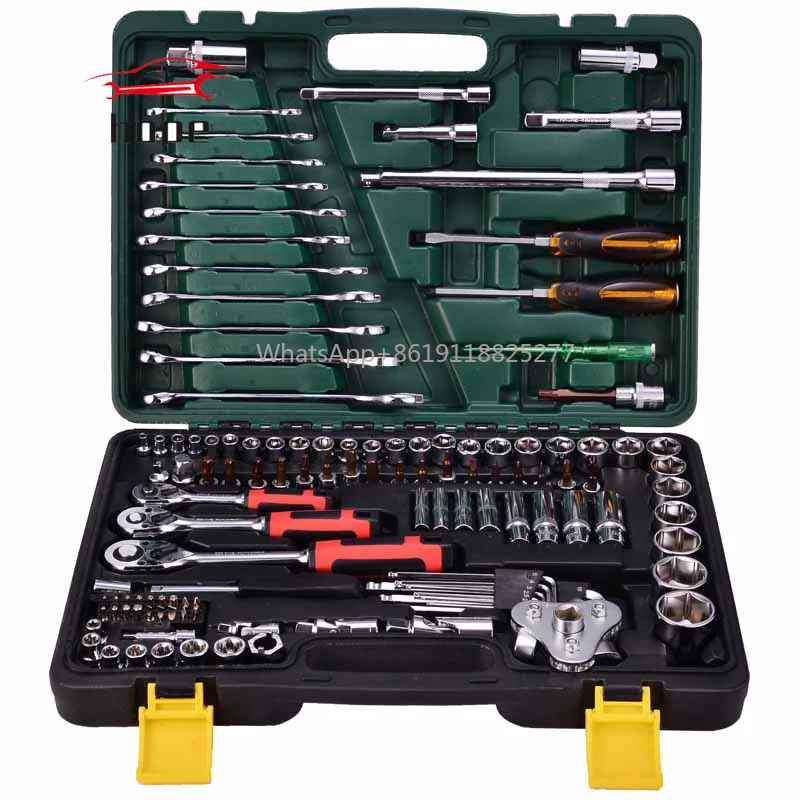 

121pcs 1/2 3/8 1/4 Inch Mechanics Tool Set Complete Professional Socket High Quality CRV Custom Brand Portable Tool Set